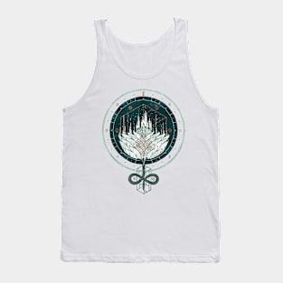 White Dahlia Tank Top